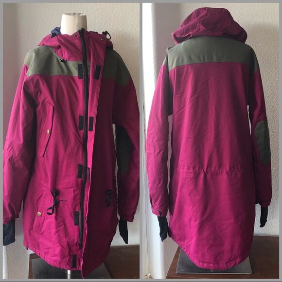 Air Blaster ski jacket pink grey sample women’s size M snowboarding skiing